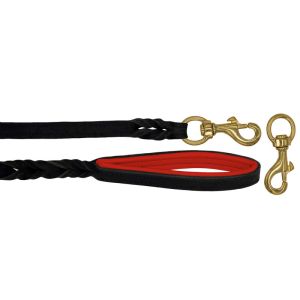 Braided leather guide made from genuine leather, 5mm thick, featuring leather backing – OD01002/100/20/BK/04/K04