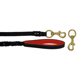 Braided leather guide made from genuine leather, 5mm thick, featuring leather backing – OD01002/100/20/BK/04/K11