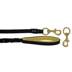 Braided leather guide made from genuine leather, 5mm thick, featuring leather backing – OD01002/100/20/BK/06/K11