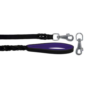 Braided leather guide made from genuine leather, 5mm thick, featuring leather backing – OD01002/100/20/BK/07/K03