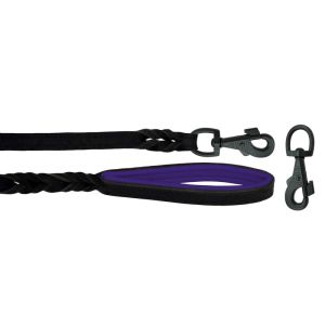 Braided leather guide made from genuine leather, 5mm thick, featuring leather backing – OD01002/100/20/BK/07/K13
