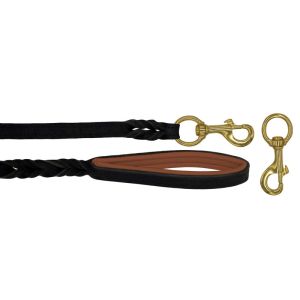 Braided leather guide made from genuine leather, 5mm thick, featuring leather backing – OD01002/100/20/BK/08/K11