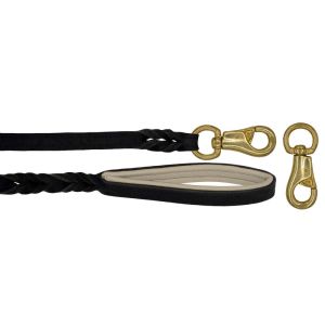 Braided leather guide made from genuine leather, 5mm thick, featuring leather backing – OD01002/100/20/BK/09/K06
