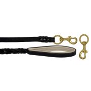 Braided leather guide made from genuine leather, 5mm thick, featuring leather backing – OD01002/100/20/BK/09/K11