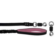 Braided leather guide made from genuine leather, 5mm thick, featuring leather backing – OD01002/100/20/BK/10/K07