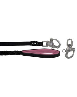 Braided leather guide made from genuine leather, 5mm thick, featuring leather backing - OD01002/100/20/BK/10/K10