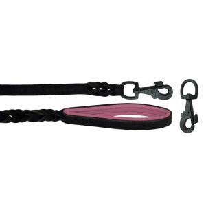 Braided leather guide made from genuine leather, 5mm thick, featuring leather backing – OD01002/100/20/BK/10/K13