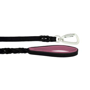 Braided leather guide made from genuine leather, 5mm thick, featuring leather backing – OD01002/100/20/BK/10/K14