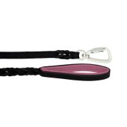 Braided leather guide made from genuine leather, 5mm thick, featuring leather backing – OD01002/100/20/BK/10/K14