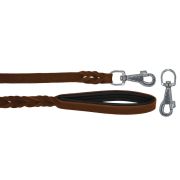 Braided leather guide made from genuine leather, 5mm thick, featuring leather backing – OD01002/100/20/BR/01/K03