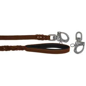Braided leather guide made from genuine leather, 5mm thick, featuring leather backing – OD01002/100/20/BR/01/K10