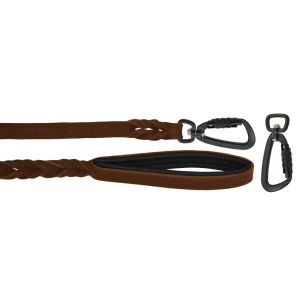 Braided leather guide made from genuine leather, 5mm thick, featuring leather backing – OD01002/100/20/BR/01/K15