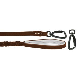 Braided leather guide made from genuine leather, 5mm thick, featuring leather backing – OD01002/100/20/BR/02/K15