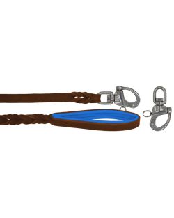 Correa trenzada de cuero auténtico de 5 mm de grosor. Incluye forro de cuero. - OD01002/100/20/BR/03/K10