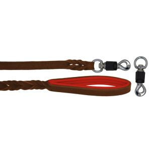 Braided leather guide made from genuine leather, 5mm thick, featuring leather backing – OD01002/100/20/BR/04/K07