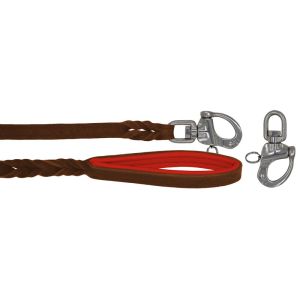 Braided leather guide made from genuine leather, 5mm thick, featuring leather backing – OD01002/100/20/BR/04/K10