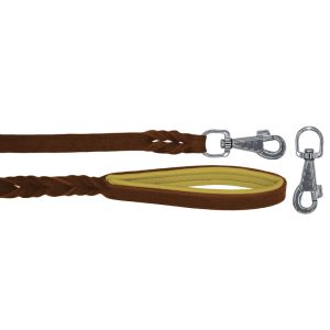 Braided leather guide made from genuine leather, 5mm thick, featuring leather backing – OD01002/100/20/BR/06/K03
