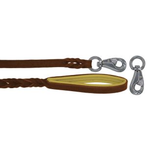 Braided leather guide made from genuine leather, 5mm thick, featuring leather backing – OD01002/100/20/BR/06/K05