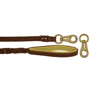 Braided leather guide made from genuine leather, 5mm thick, featuring leather backing – OD01002/100/20/BR/06/K06