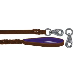 Braided leather guide made from genuine leather, 5mm thick, featuring leather backing – OD01002/100/20/BR/07/K05