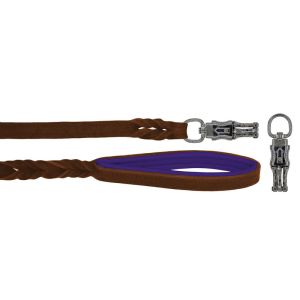 Braided leather guide made from genuine leather, 5mm thick, featuring leather backing – OD01002/100/20/BR/07/K09