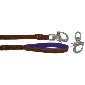 Braided leather guide made from genuine leather, 5mm thick, featuring leather backing – OD01002/100/20/BR/07/K10