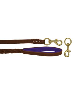 Braided leather guide made from genuine leather, 5mm thick, featuring leather backing - OD01002/100/20/BR/07/K11