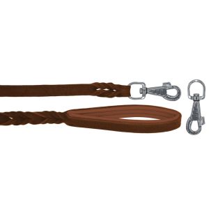 Braided leather guide made from genuine leather, 5mm thick, featuring leather backing – OD01002/100/20/BR/08/K03