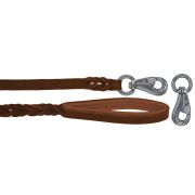 Braided leather guide made from genuine leather, 5mm thick, featuring leather backing – OD01002/100/20/BR/08/K05