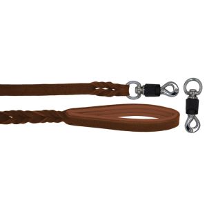 Braided leather guide made from genuine leather, 5mm thick, featuring leather backing – OD01002/100/20/BR/08/K07