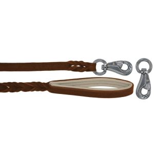 Braided leather guide made from genuine leather, 5mm thick, featuring leather backing – OD01002/100/20/BR/09/K05