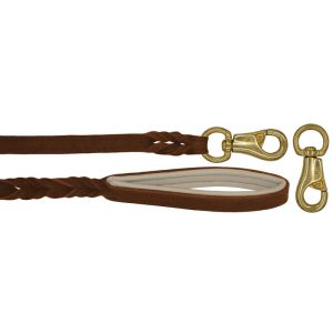 Braided leather guide made from genuine leather, 5mm thick, featuring leather backing – OD01002/100/20/BR/09/K06
