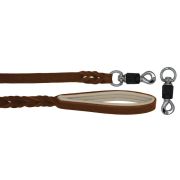 Braided leather guide made from genuine leather, 5mm thick, featuring leather backing – OD01002/100/20/BR/09/K07