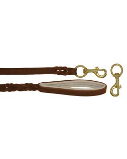 Braided leather guide made from genuine leather, 5mm thick, featuring leather backing - OD01002/100/20/BR/09/K11