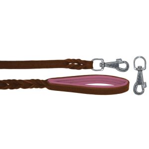 Braided leather guide made from genuine leather, 5mm thick, featuring leather backing – OD01002/100/20/BR/10/K03