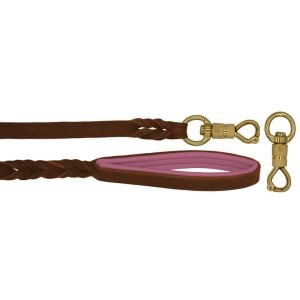 Braided leather guide made from genuine leather, 5mm thick, featuring leather backing – OD01002/100/20/BR/10/K08