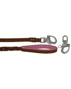 Braided leather guide made from genuine leather, 5mm thick, featuring leather backing - OD01002/100/20/BR/10/K10