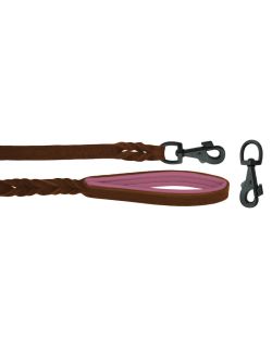 Braided leather guide made from genuine leather, 5mm thick, featuring leather backing - OD01002/100/20/BR/10/K13