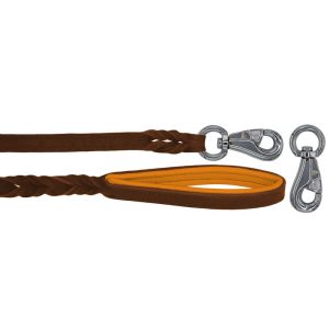 Braided leather guide made from genuine leather, 5mm thick, featuring leather backing – OD01002/100/20/BR/11/K05