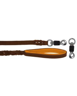 Correa trenzada de cuero auténtico de 5 mm de grosor. Incluye forro de cuero. - OD01002/100/20/BR/11/K07