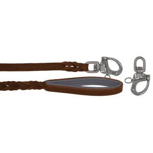 Braided leather guide made from genuine leather, 5mm thick, featuring leather backing – OD01002/100/20/BR/12/K10