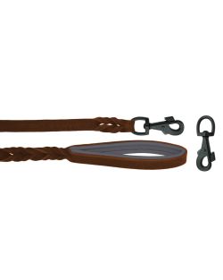 Braided leather guide made from genuine leather, 5mm thick, featuring leather backing - OD01002/100/20/BR/12/K13