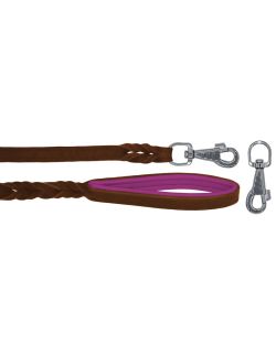 Braided leather guide made from genuine leather, 5mm thick, featuring leather backing - OD01002/100/20/BR/13/K03