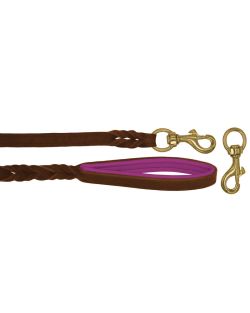 Braided leather guide made from genuine leather, 5mm thick, featuring leather backing - OD01002/100/20/BR/13/K04