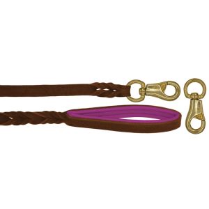Braided leather guide made from genuine leather, 5mm thick, featuring leather backing – OD01002/100/20/BR/13/K06
