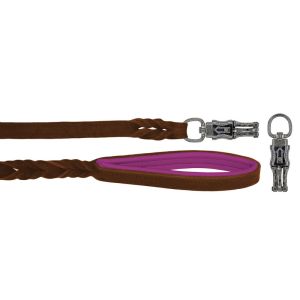Braided leather guide made from genuine leather, 5mm thick, featuring leather backing – OD01002/100/20/BR/13/K09
