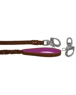 Correa trenzada de cuero auténtico de 5 mm de grosor. Incluye forro de cuero. - OD01002/100/20/BR/13/K10