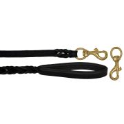 Braided leather guide made from genuine leather, 5mm thick, featuring leather backing – OD01002/120/20/BK/01/K04