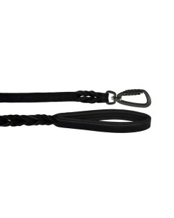 Braided leather guide made from genuine leather, 5mm thick, featuring leather backing - OD01002/120/20/BK/01/K15