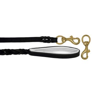 Braided leather guide made from genuine leather, 5mm thick, featuring leather backing – OD01002/120/20/BK/02/K04
